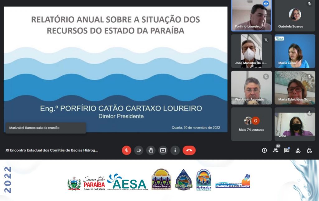 Aesa apresenta relatório anual de recursos hídricos no Encontro Estadual dos Comitês de Bacias