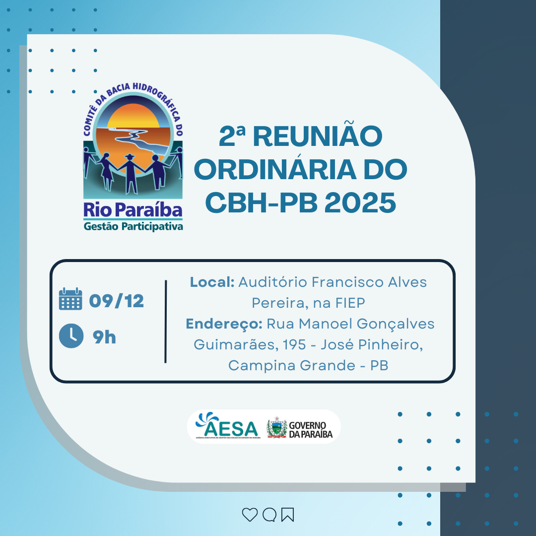 2ª Reunião Ordinária do CBH-PB de 2025