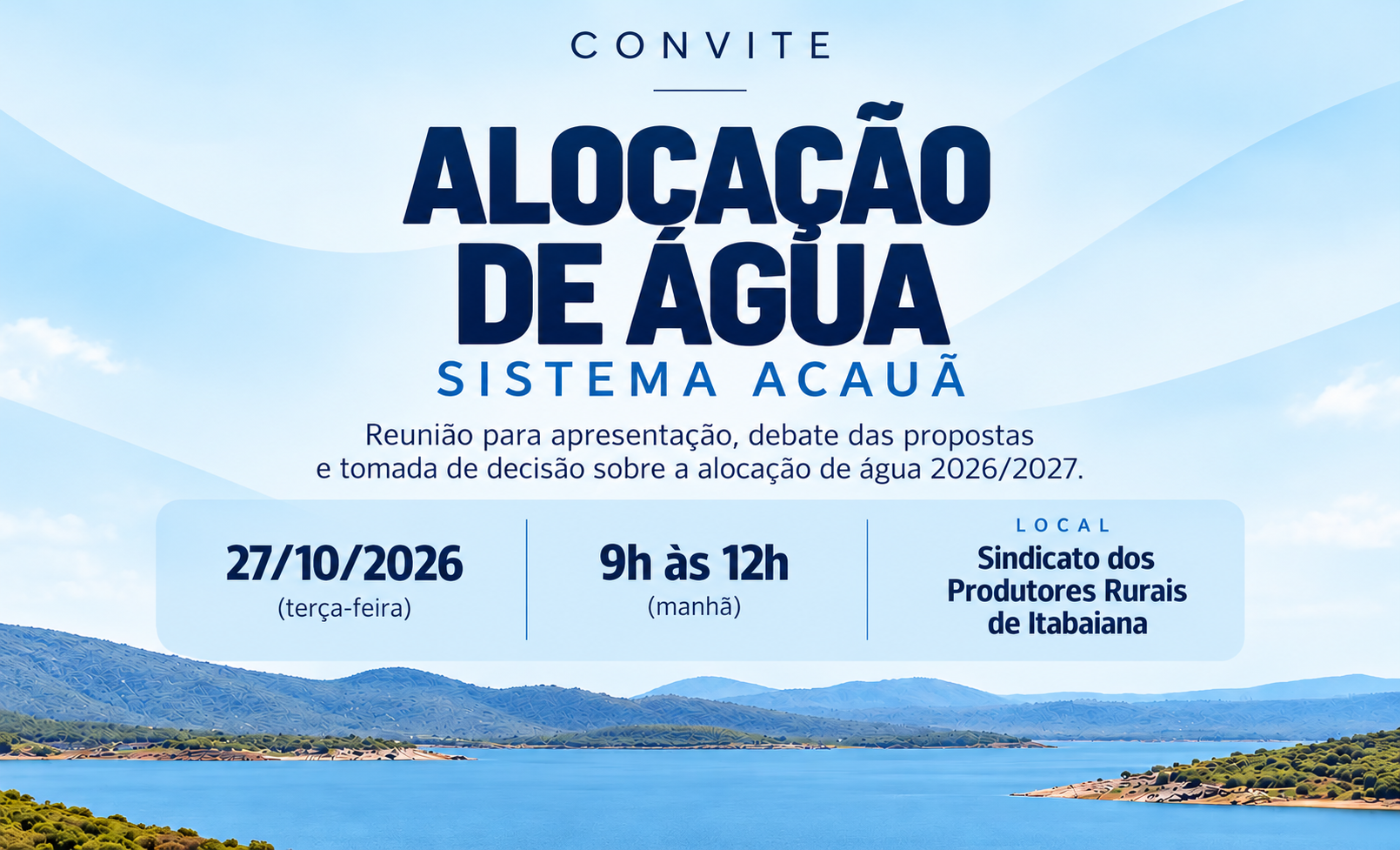 ALOCAÇÃO DE ÁGUA – SISTEMA ACAUÃ